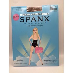 SPANX Higher Power‎ Brief Cocoa High Waisted Cotton Panty Shaper Size A NWT